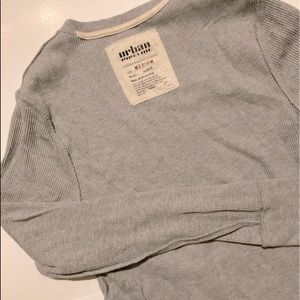 Long sleeve thermal heather grey sz med urban